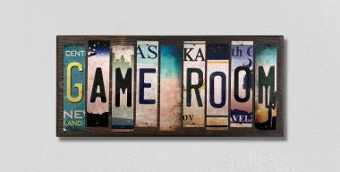 Game Room License Plate Tag Strips Novelty Wood Signs WS-482