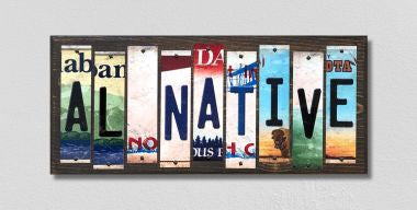 AL Native License Plate Tag Strips Novelty Wood Signs WS-503