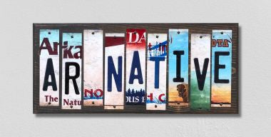 AR Native License Plate Tag Strips Novelty Wood Signs WS-505