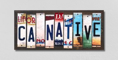 CA Native License Plate Tag Strips Novelty Wood Signs WS-506