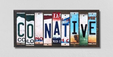 CO Native License Plate Tag Strips Novelty Wood Signs WS-507