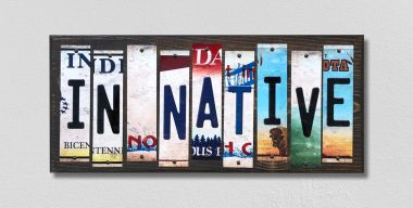 IN Native License Plate Tag Strips Novelty Wood Signs WS-515