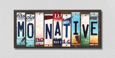MO Native License Plate Tag Strips Novelty Wood Signs WS-526
