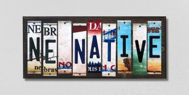 NE Native License Plate Tag Strips Novelty Wood Signs WS-528