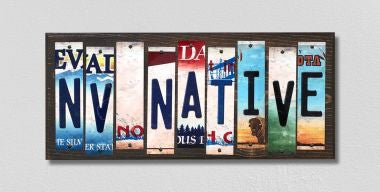 NV Native License Plate Tag Strips Novelty Wood Signs WS-529