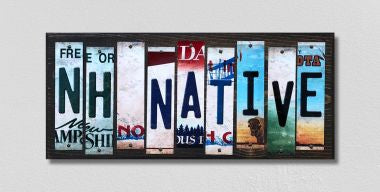 NH Native License Plate Tag Strips Novelty Wood Signs WS-530
