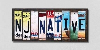 NJ Native License Plate Tag Strips Novelty Wood Signs WS-531