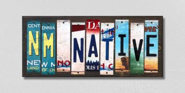 NM Native License Plate Tag Strips Novelty Wood Signs WS-532