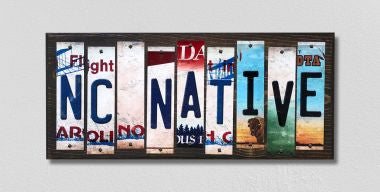 NC Native License Plate Tag Strips Novelty Wood Signs WS-534