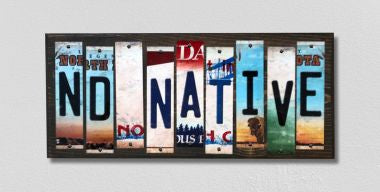 ND Native License Plate Tag Strips Novelty Wood Signs WS-535