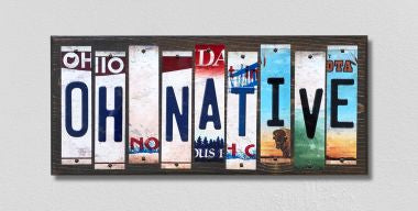 OH Native License Plate Tag Strips Novelty Wood Signs WS-536
