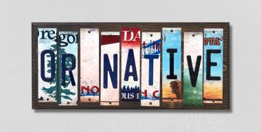 OR Native License Plate Tag Strips Novelty Wood Signs WS-538
