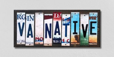 VA Native License Plate Tag Strips Novelty Wood Signs WS-547