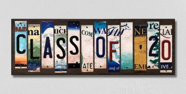 Class of 20 License Plate Tag Strips Novelty Wood Signs WS-581
