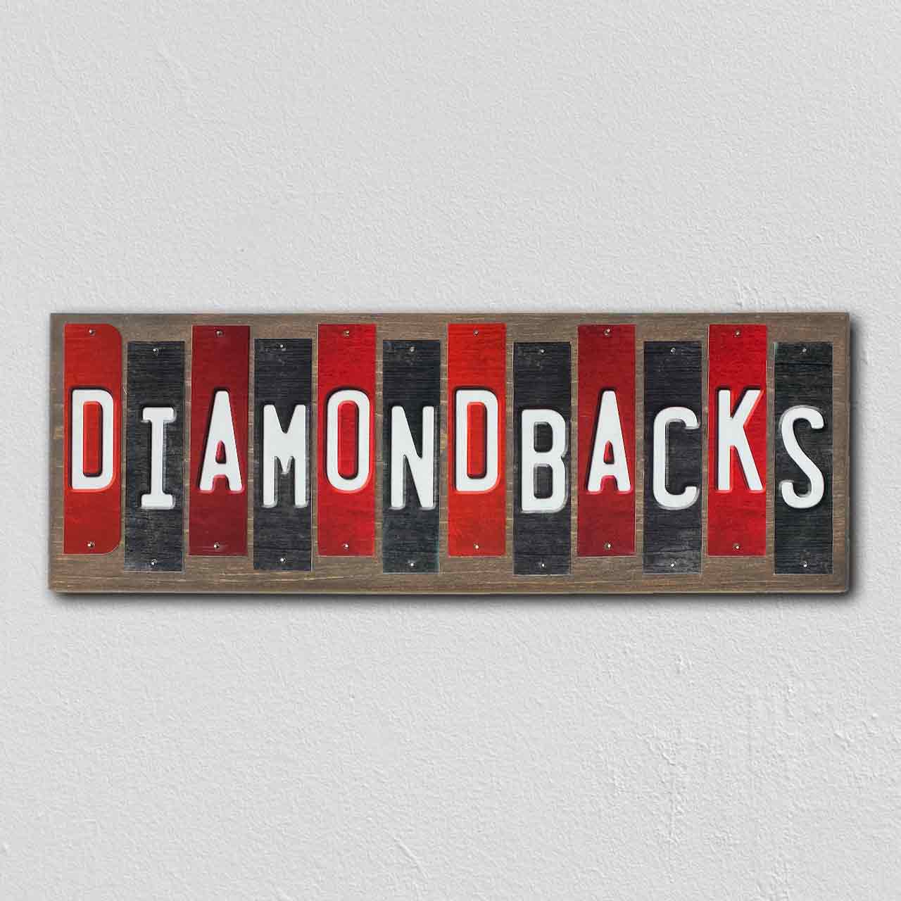 Diamondbacks Team Colors Baseball Fun Strips Novelty Wood Sign WS-622