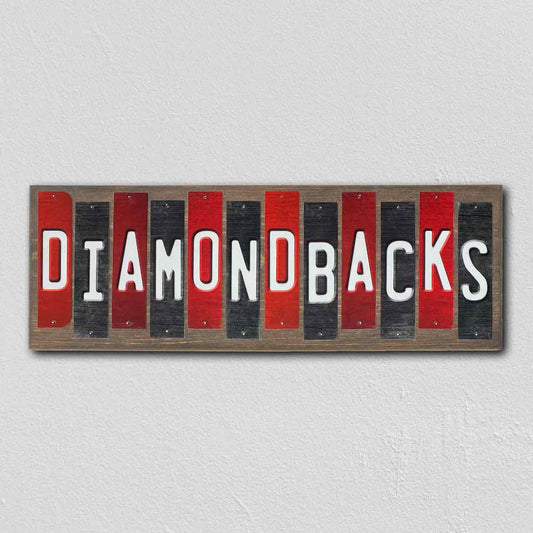 Diamondbacks Team Colors Baseball Fun Strips Novelty Wood Sign WS-622