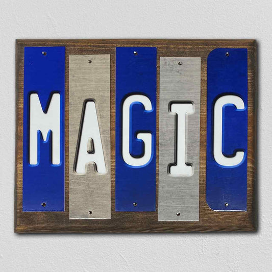 Magic Team Colors Basketball Fun Strips Novelty Wood Sign WS-682