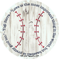 Baseball Quote Novelty Circle Coaster Set of 4