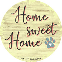 Paw Home Sweet Home Novelty Circle Coaster Set of 4