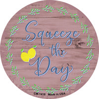 Lemon Squeeze The Day Novelty Circle Coaster Set of 4