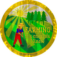 Farming All I Know Novelty Circle Coaster Set of 4
