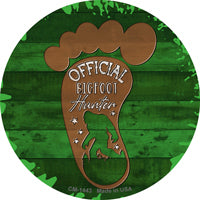 Bigfoot Hunter Footprint Novelty Circle Coaster Set of 4