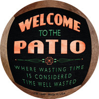 Welcome To The Patio Novelty Circle Coaster Set of 4