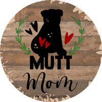 Mutt Mom Novelty Circle Coaster Set of 4