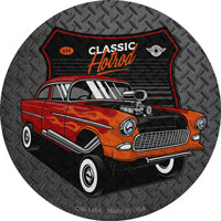 Lifted Orange Hotrod Novelty Circle Coaster Set of 4