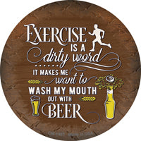 Wash My Mouth With Beer Novelty Circle Coaster Set of 4