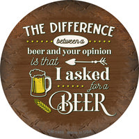 I Asked For A Beer Novelty Circle Coaster Set of 4
