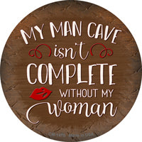 Without My Woman Novelty Circle Coaster Set of 4