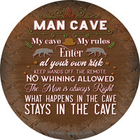 No Whining In Cave Novelty Circle Coaster Set of 4