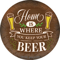 Where You Keep Your Beer Novelty Circle Coaster Set of 4