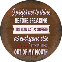 I Like Being Surprised Novelty Circle Coaster Set of 4