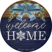 Welcome Home Snowflake Novelty Circle Coaster Set of 4