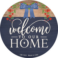 Our Home Bow Novelty Circle Coaster Set of 4