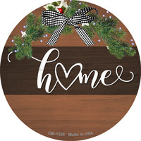 Home Bow Wreath Novelty Circle Coaster Set of 4