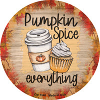 Pumpkin Spice Nice Novelty Circle Coaster Set of 4