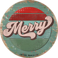 Merry Blue Novelty Circle Coaster Set of 4