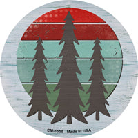 Three Trees Novelty Circle Coaster Set of 4