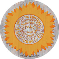 Fall Sunflowers Novelty Circle Coaster Set of 4