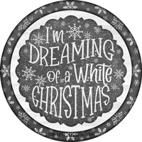 Dreaming of a White Christmas Novelty Circle Coaster Set of 4