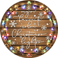 Christmas Lights Novelty Circle Coaster Set of 4