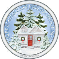 Home for the Holidays Snow Novelty Circle Coaster Set of 4