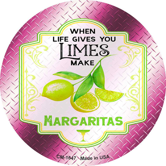 Make Margaritas Pink Novelty Circle Coaster Set of 4