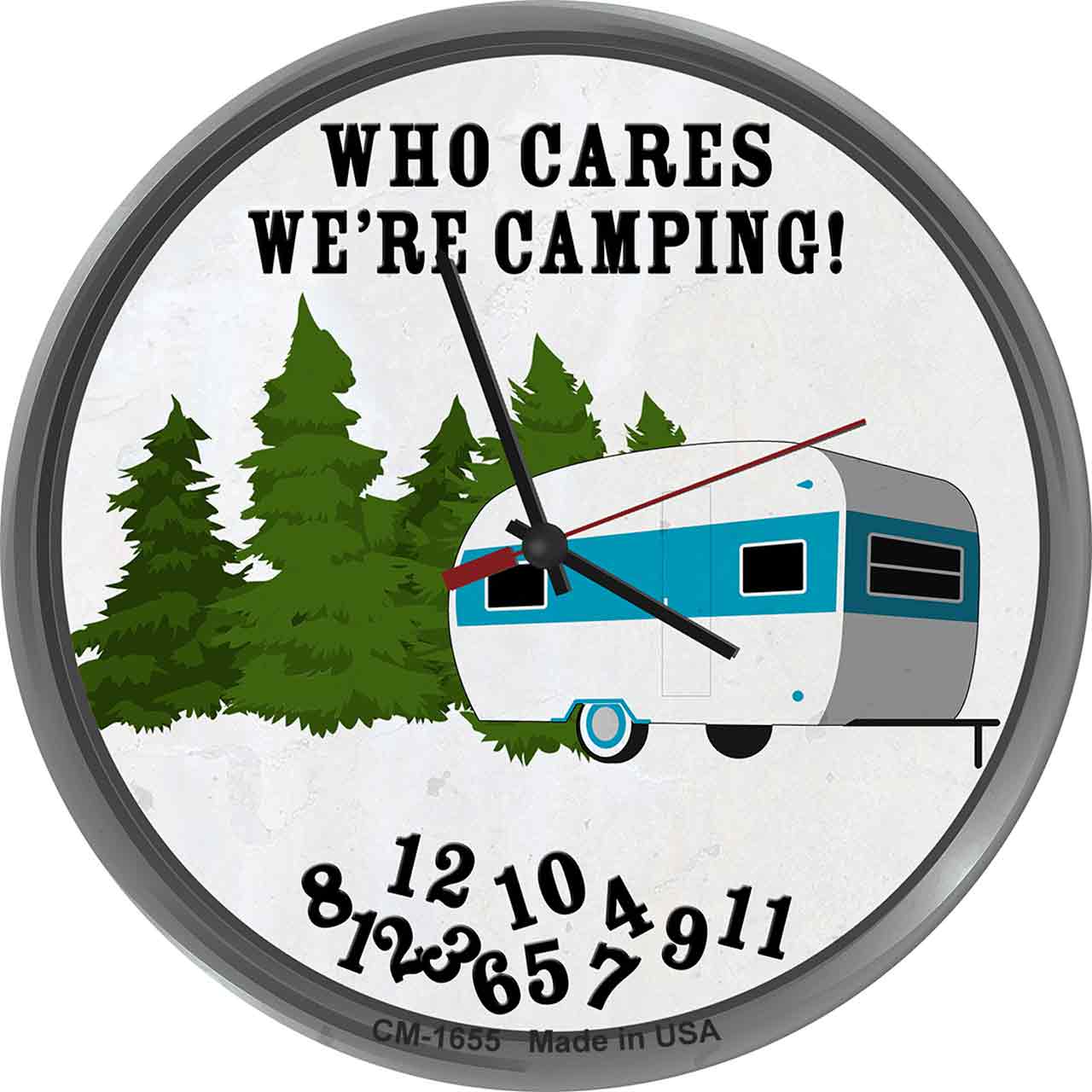 Who Cares We Are Camping Novelty Circle Coaster Set of 4