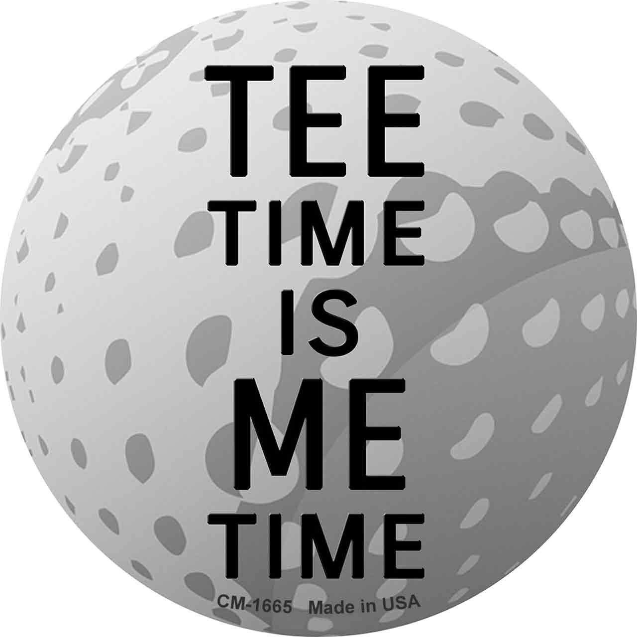 Tee Time Me Time Novelty Circle Coaster Set of 4