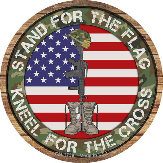 Camo Stand For Flag Novelty Circle Coaster Set of 4