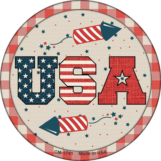 USA Fireworks Novelty Circle Coaster Set of 4